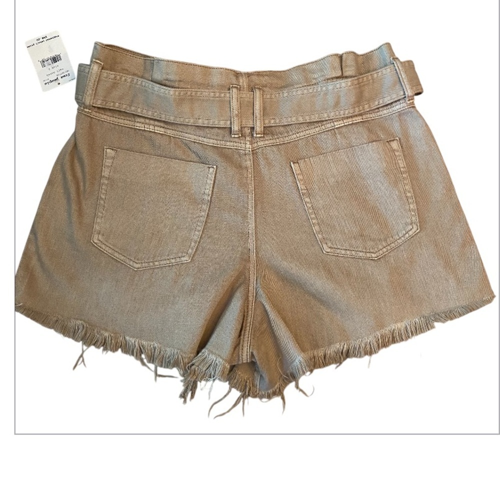 NWT FREE PEOPLE - See You Sometime Paperbag Safari Shorts Salt Marsh Size Large - Picture 4 of 10